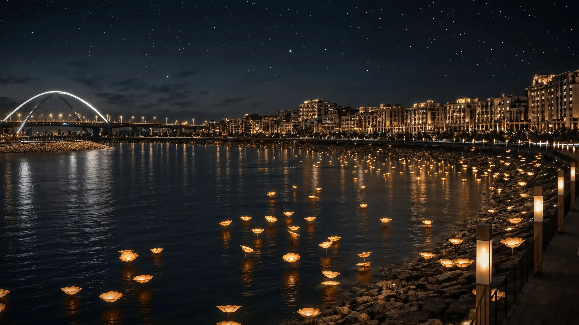 Dubai creek lights